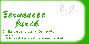 bernadett jurik business card